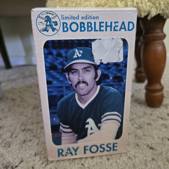 MLB Limited Edition Bobblehead - Ray Fosse Green and White - Picture 1 of 7